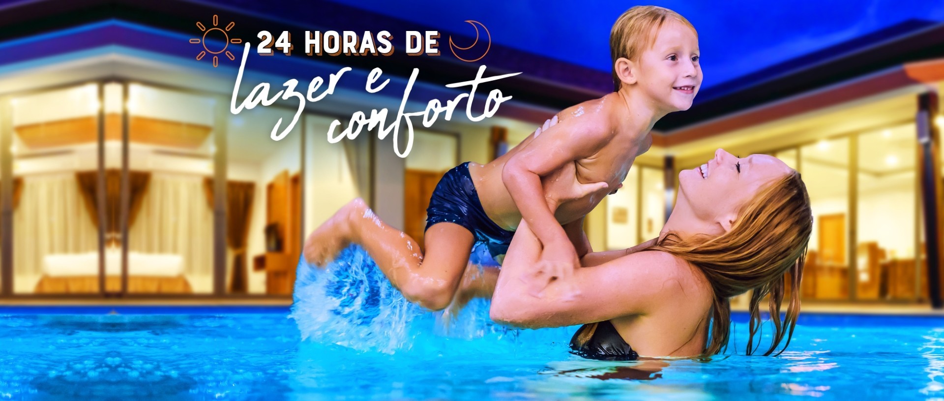 24 horas de lazer e conforto